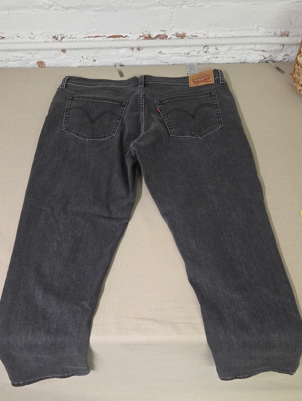 Levi's Boyfriend Washed Black Straight Jeans Size 33/27Ankle